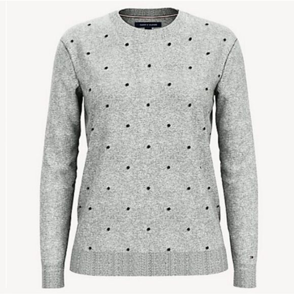 Tommy Hilfiger Super Soft & Cozy Gray Bobble Sweater - Picture 2 of 12